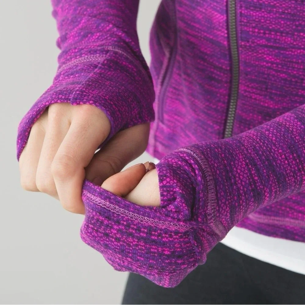 Lululemon Hustle in Your Bustle Jacket Violet Raspberry Space Dye size 4